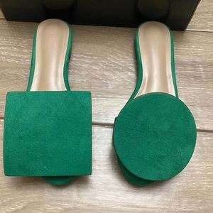 Faux Suede Asymmetrical Flat Slippers